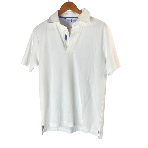 EDWARD ARMAH Set of Two Small  Milano Cotton Dress Polo Orange and White - Picture 3 of 7